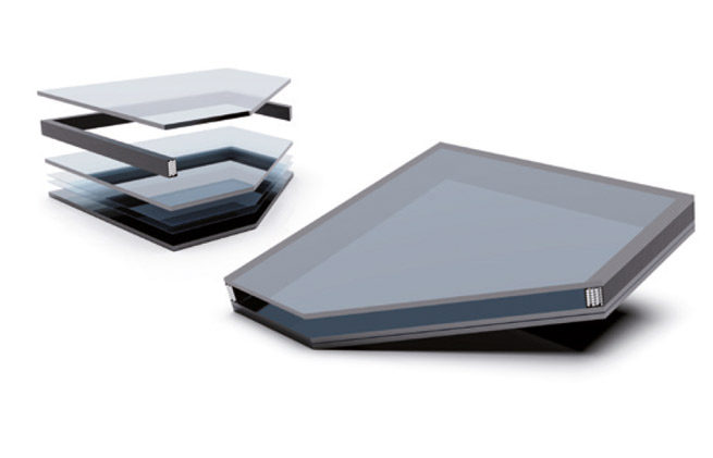 La toiture : chevrons, panneaux, vitrage et store