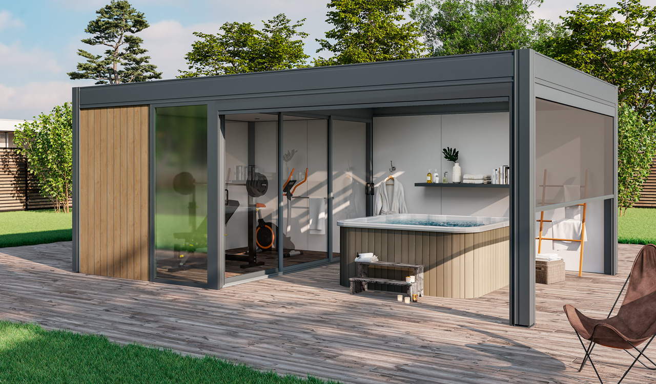 garden room spa jacuzzi amexso